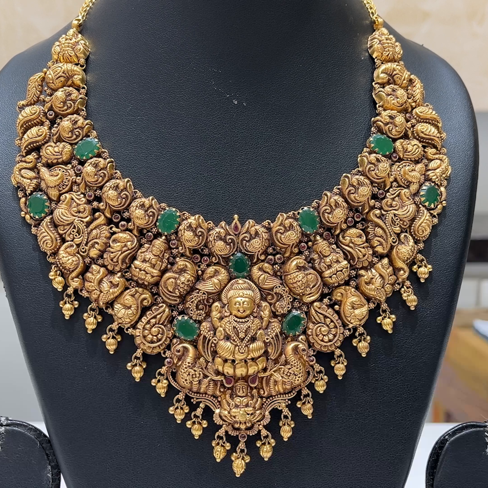 MUKUNDA JEWELLERS 76.77gms NECKLACE 22K Antique