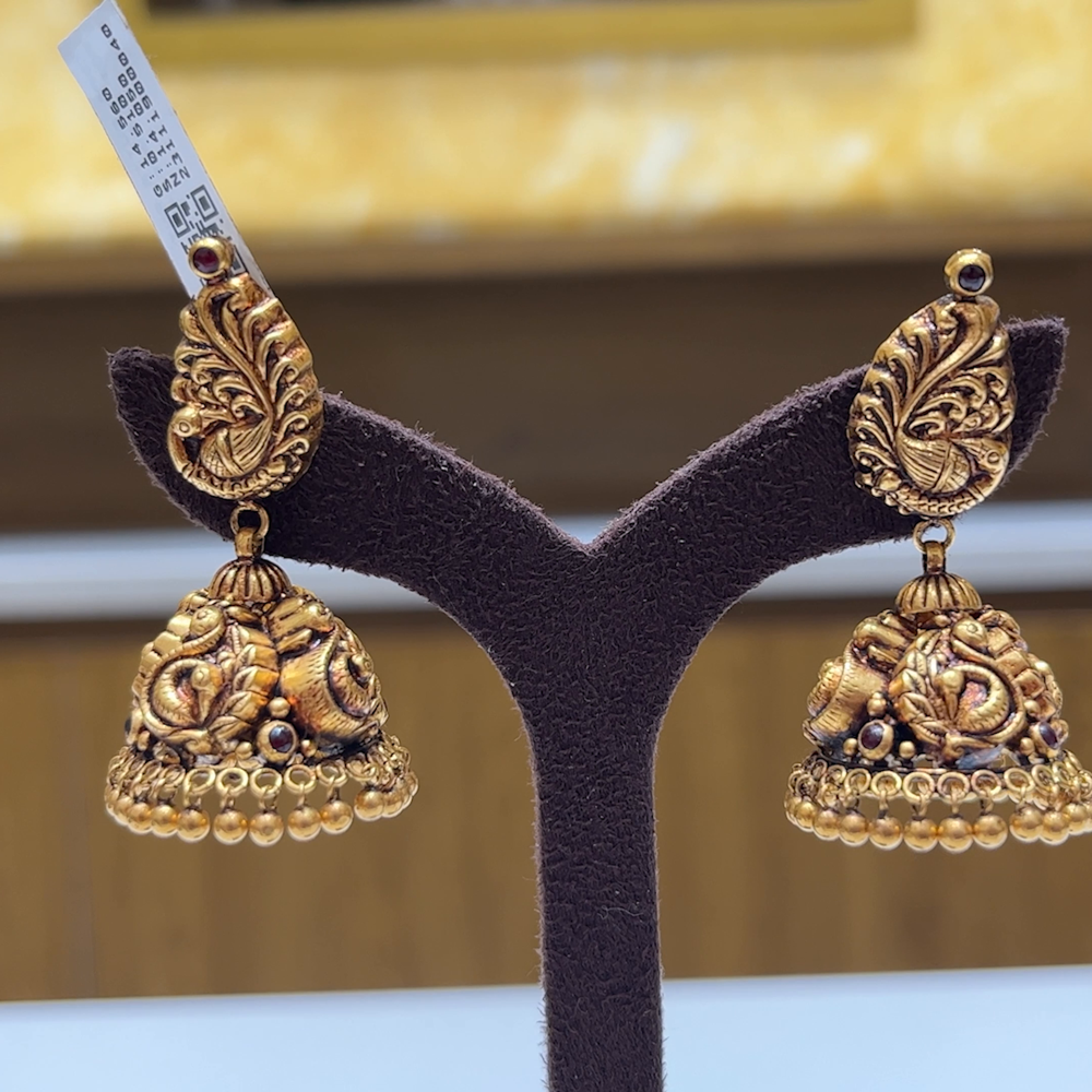 MUKUNDA JEWELLERS 14.05gms EARRINGS 22K Antique