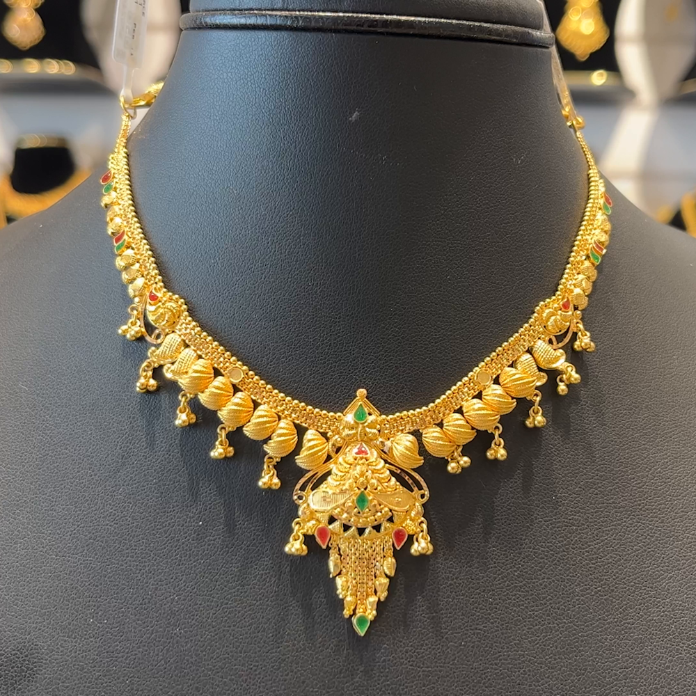 SOUTH INDIA 17.701gms NECKLACE 22K Yellow Gold