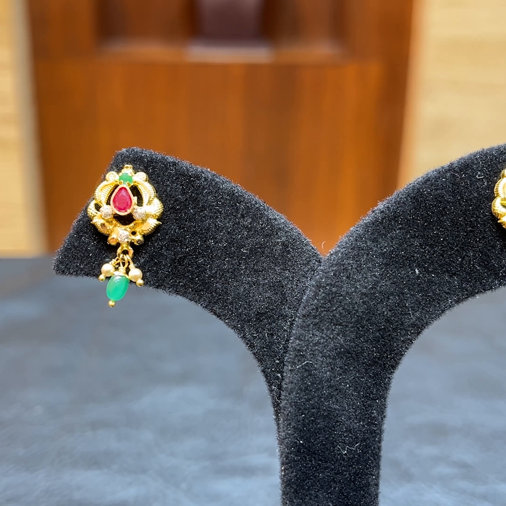 Chennai Shopping Mall 3.41gms EARRINGS 22K Yellow Gold