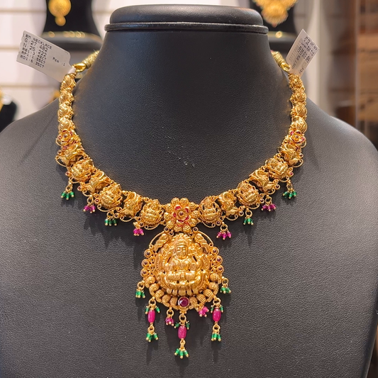 SOUTH INDIA 25.222gms NECKLACE 22K Antique