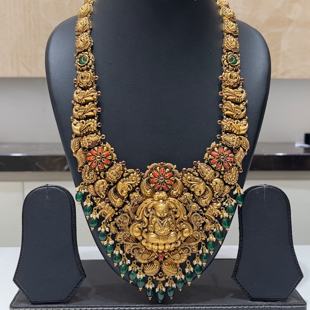 MUKUNDA JEWELLERS 84.209gms HARAMS 22K Antique