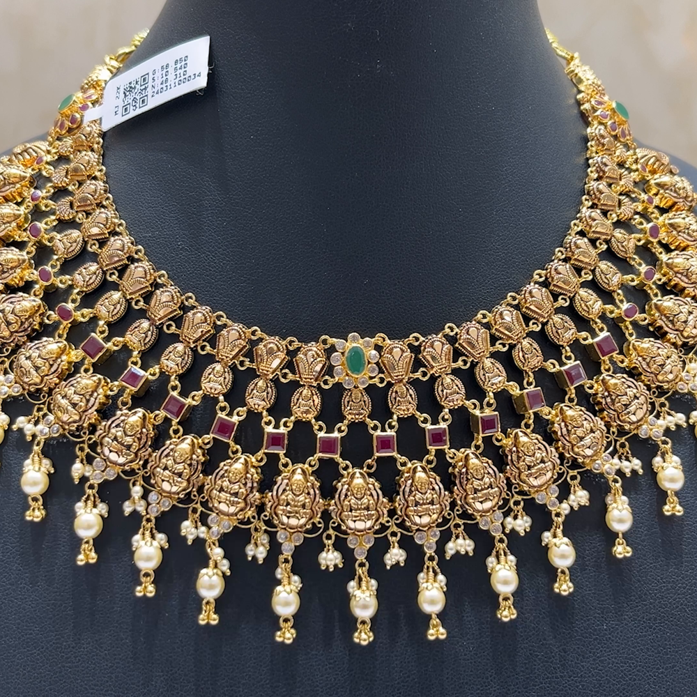 MUKUNDA JEWELLERS 48.31gms NECKLACE 22K Antique