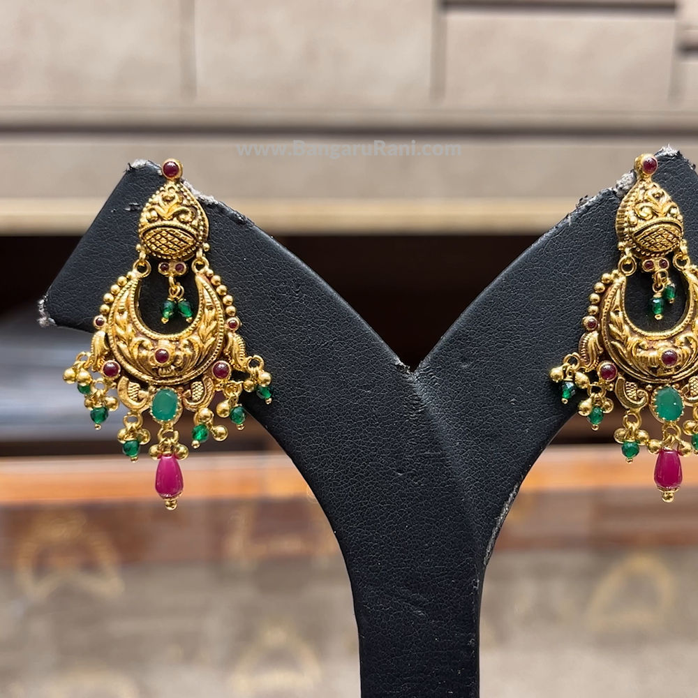 Chennai Shopping Mall 10.52gms EARRINGS 22K Antique