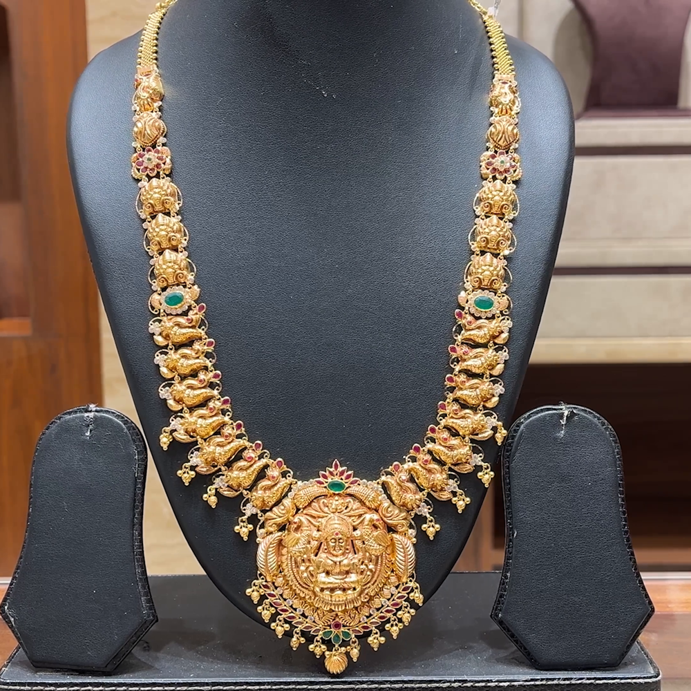 Chennai Shopping Mall 51.36gms HARAMS 22K Antique