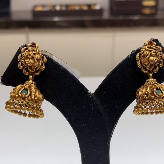 MUKUNDA JEWELLERS 15.96gms EARRINGS 22K Antique