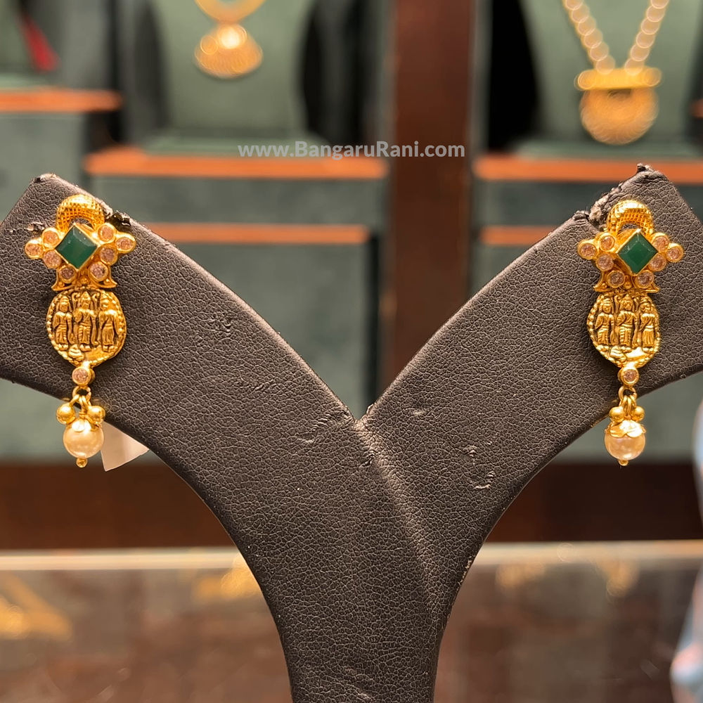 CMR 3.909gms EARRINGS 22K Yellow Gold