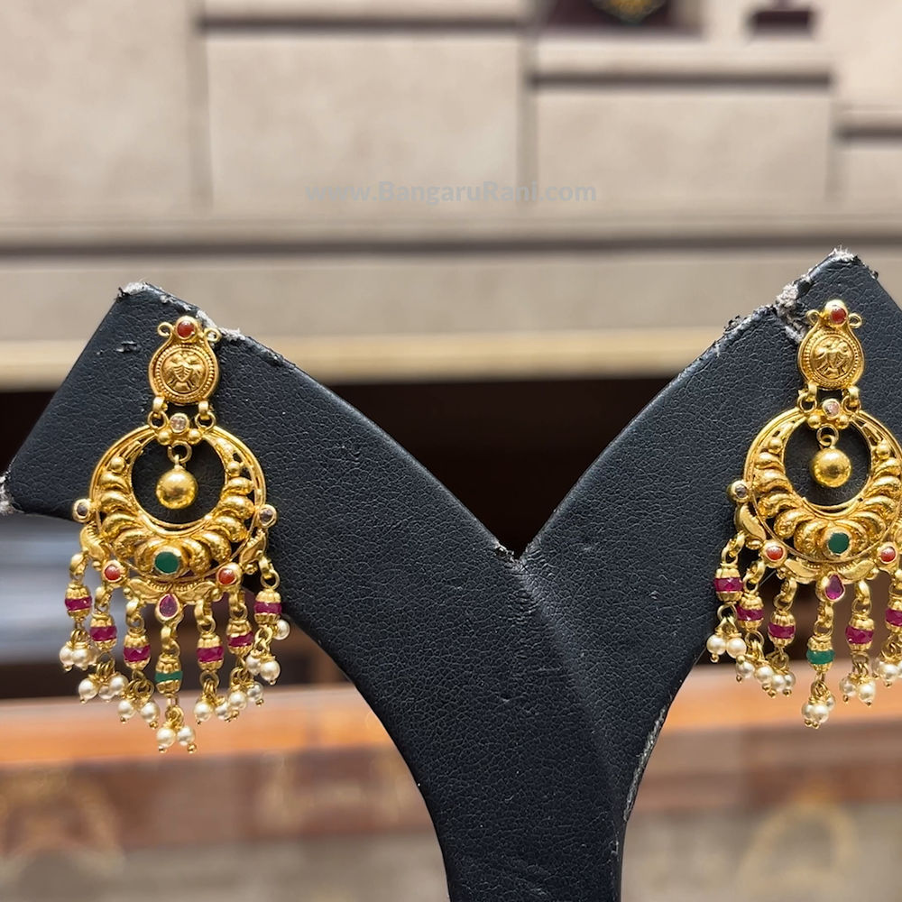 Chennai Shopping Mall 9.98gms EARRINGS 22K Antique