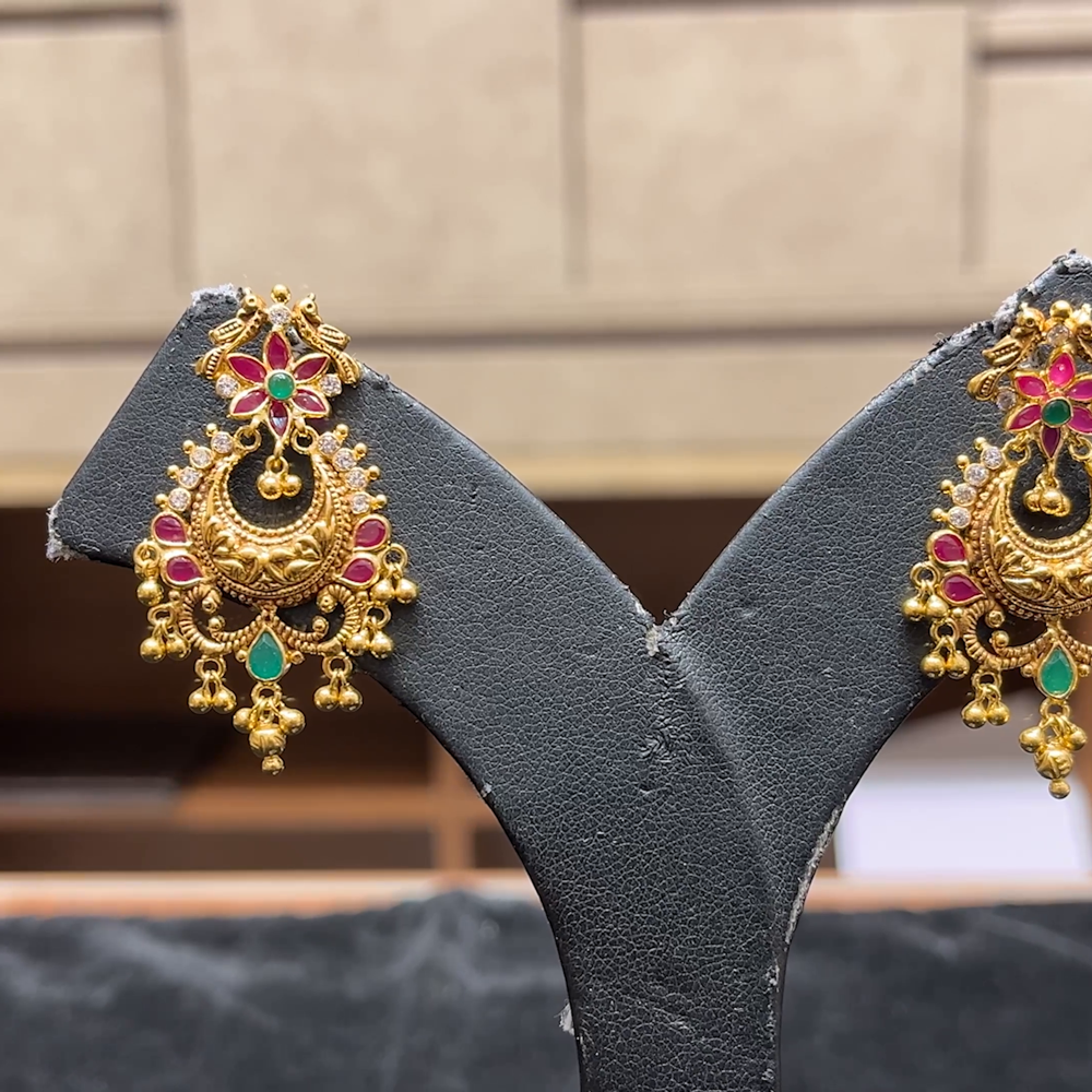 Chennai Shopping Mall 9.18gms EARRINGS 22K Antique