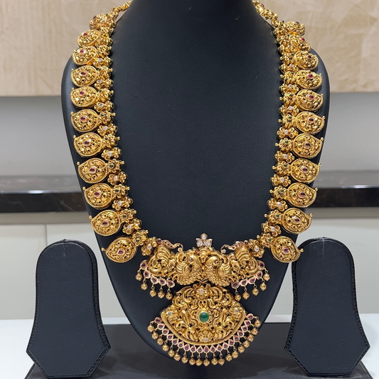 MUKUNDA JEWELLERS 116.88gms HARAMS 22K Antique