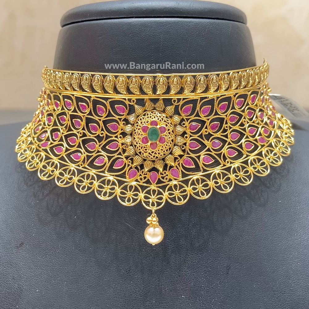 MUKUNDA JEWELLERS 33.119gms CHOKER 22K Yellow Gold