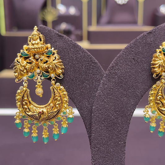 CMR 14.598gms EARRINGS 22K Antique