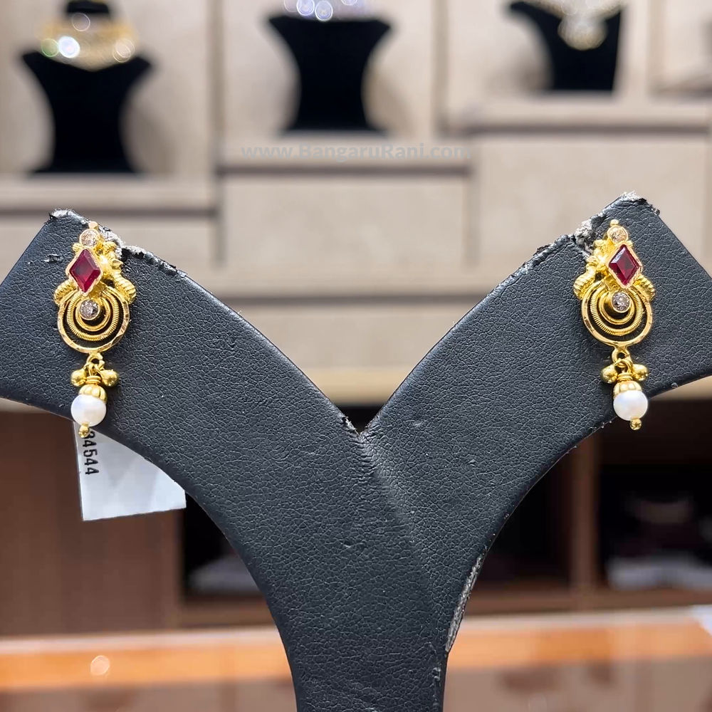 Chennai Shopping Mall 3.24gms EARRINGS 22K Yellow Gold