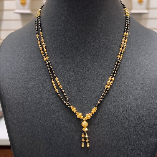 RS BROTHERS 12.789gms SHORT BLACK BEADS 22K Yellow Gold