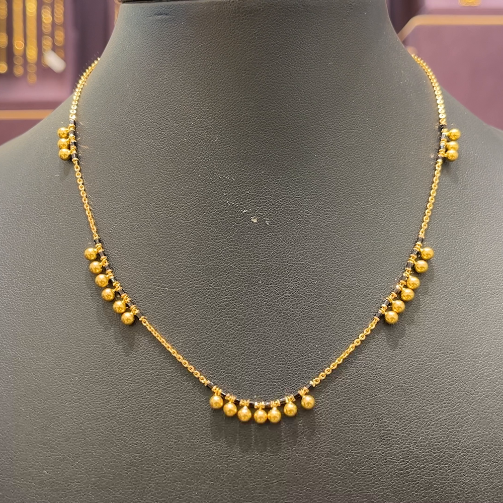 CMR 6.455gms SHORT BLACK BEADS 22K Yellow Gold