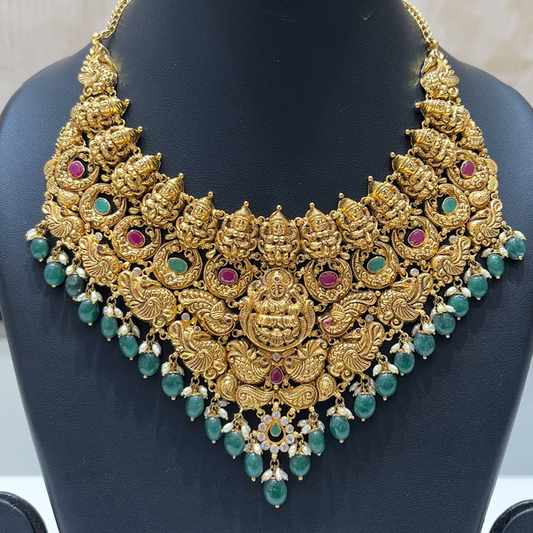 MUKUNDA JEWELLERS 61.216gms NECKLACE 22K Antique