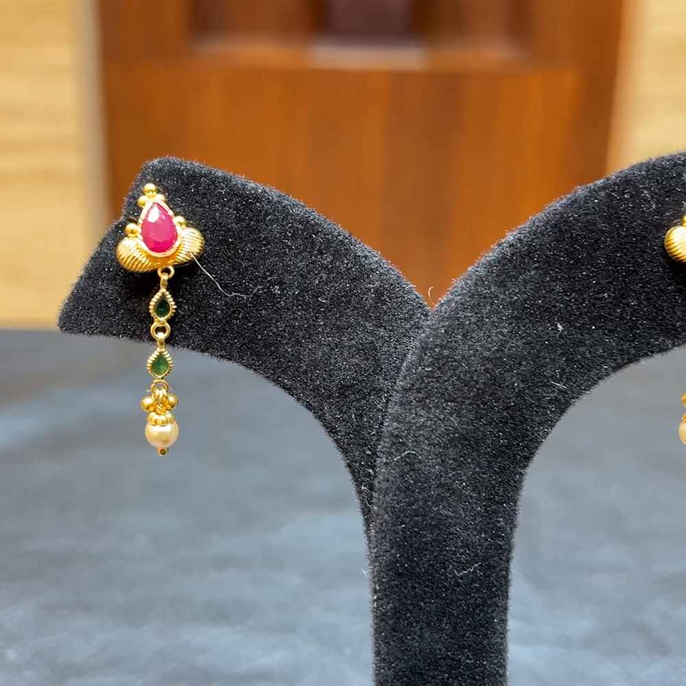 Chennai Shopping Mall 2.25gms EARRINGS 22K Yellow Gold