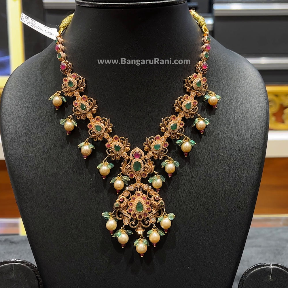 35.371gms NECKLACE 22K Antique