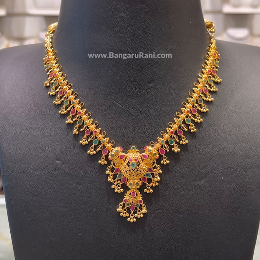 SOUTH INDIA 21.931gms NECKLACE 22K Yellow Gold