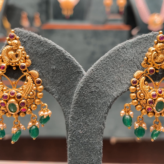 CMR 16.931gms EARRINGS 22K Antique