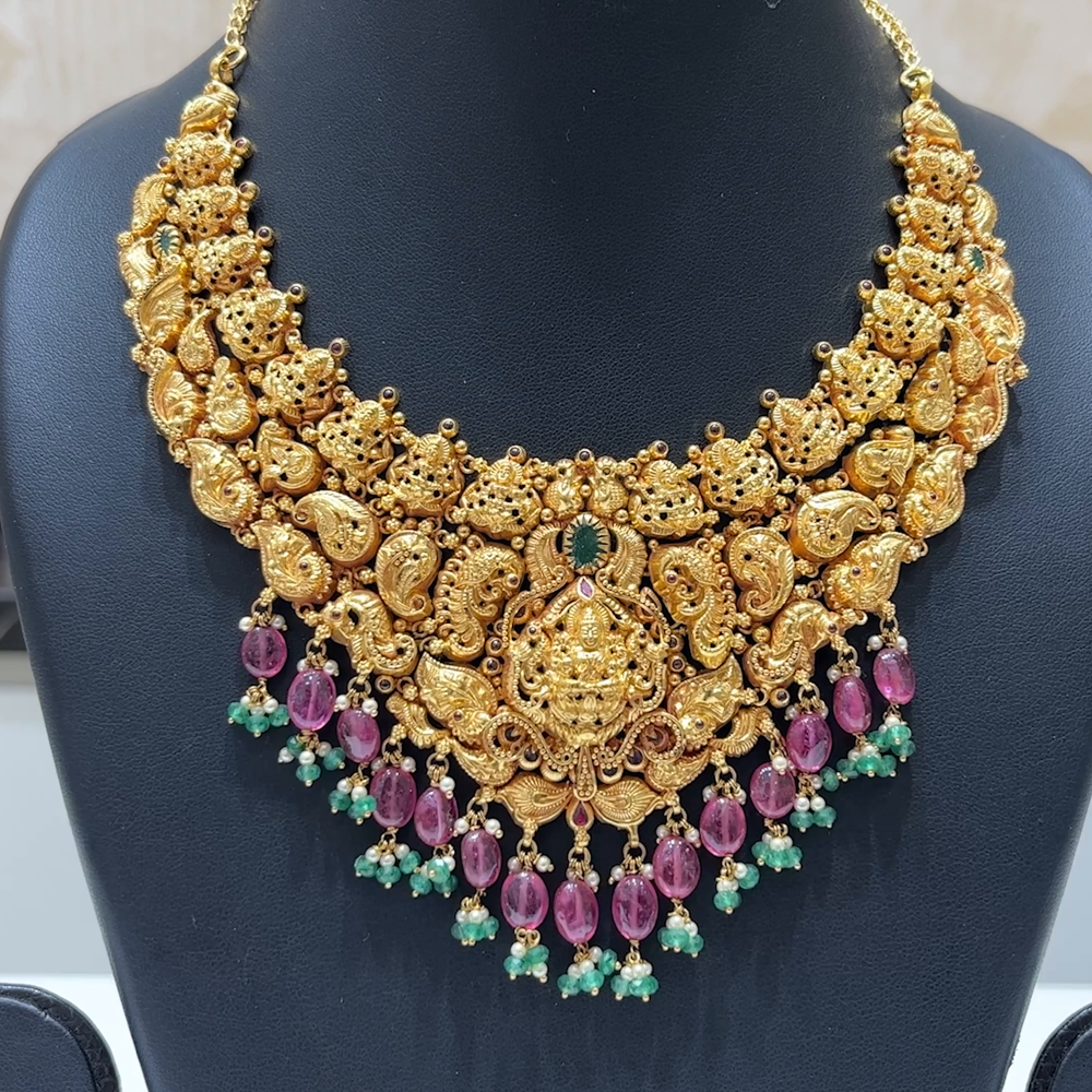 MUKUNDA JEWELLERS 61.547gms NECKLACE 22K Antique