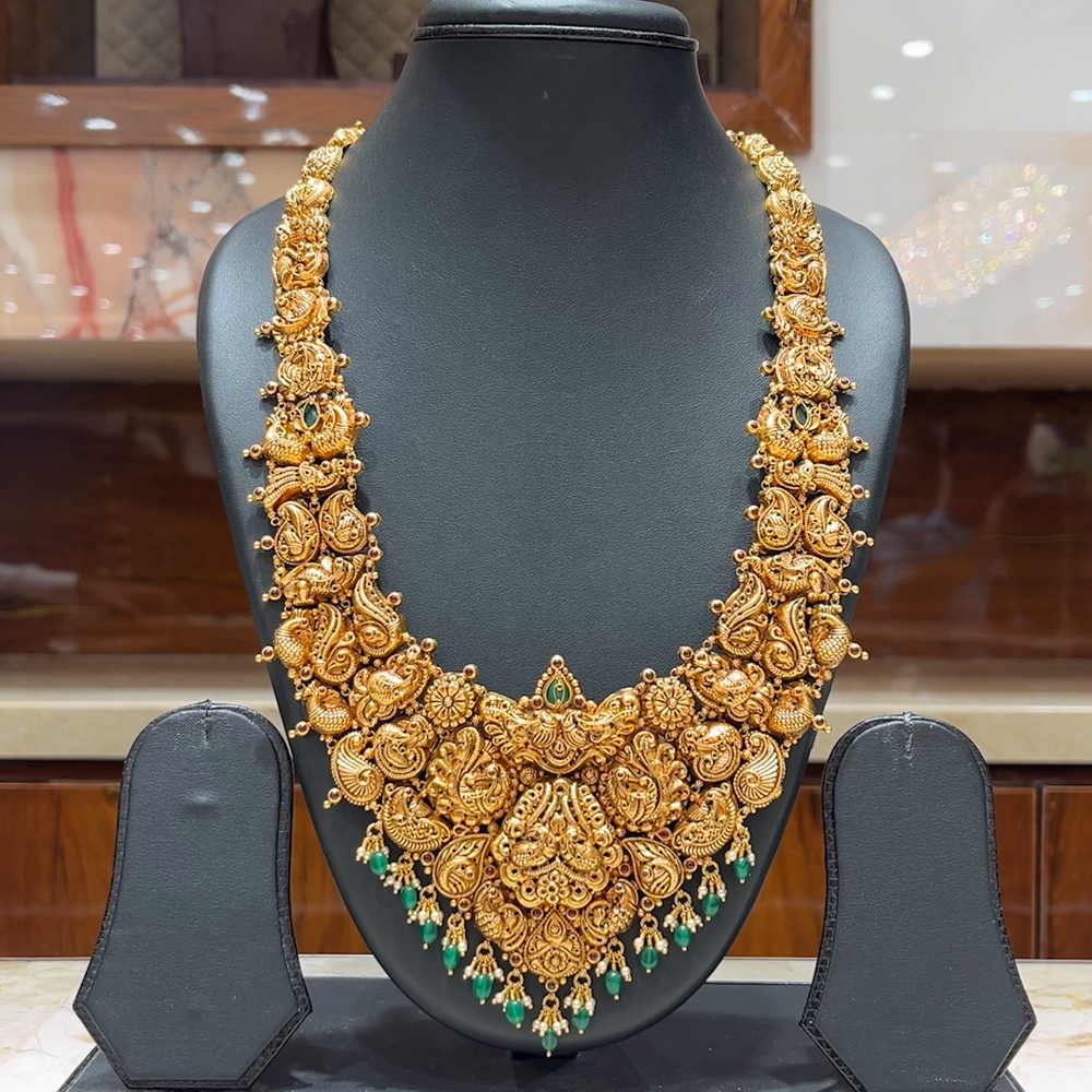 MUKUNDA JEWELLERS 80.325gms HARAMS 22K Antique