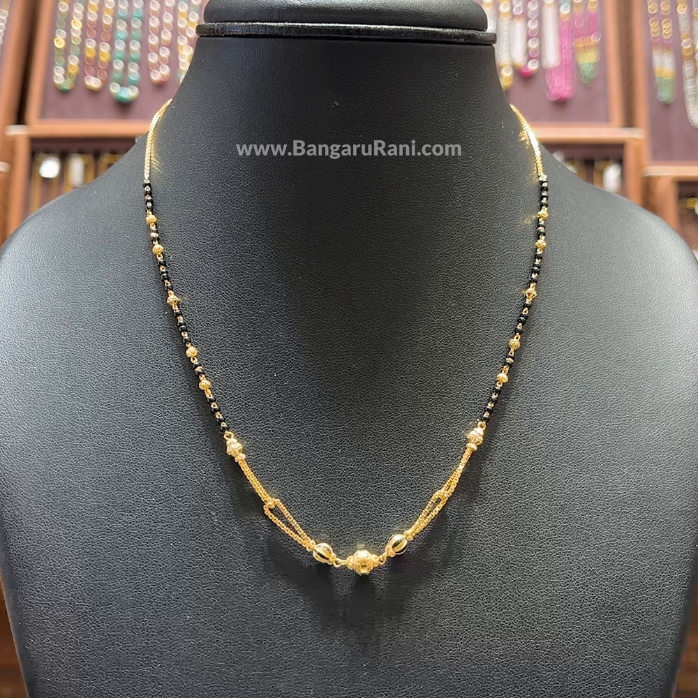 CMR 7.148gms SHORT BLACK BEADS 22K Yellow Gold