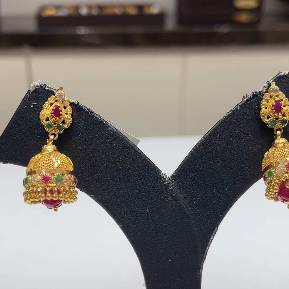 MUKUNDA JEWELLERS 10.455gms EARRINGS 22K Yellow Gold