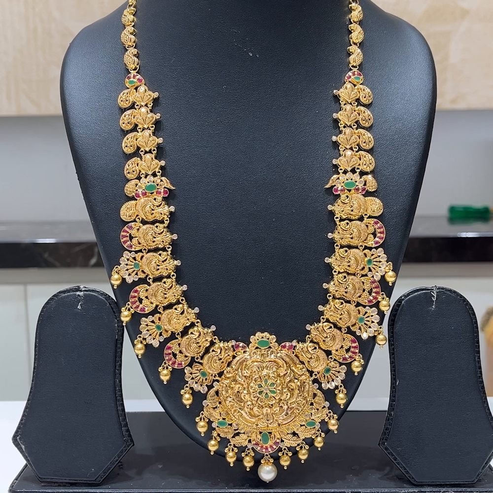 MUKUNDA JEWELLERS 52.77gms HARAMS 22K Antique