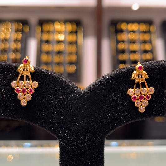 SOUTH INDIA 2.341gms EARRINGS 22K Yellow Gold