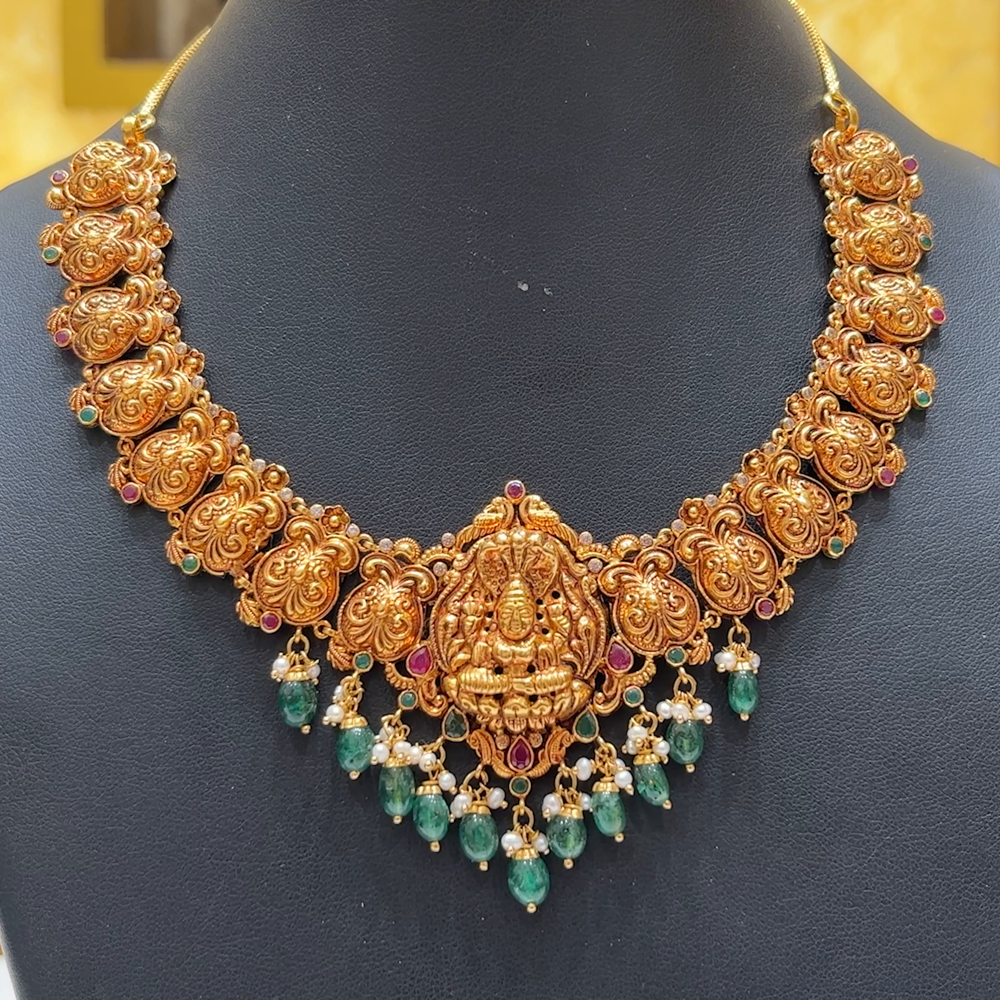 MUKUNDA JEWELLERS 29.87gms NECKLACE 22K Antique