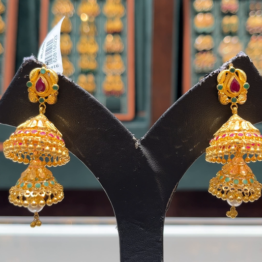 CMR 16.031gms EARRINGS 22K Yellow Gold