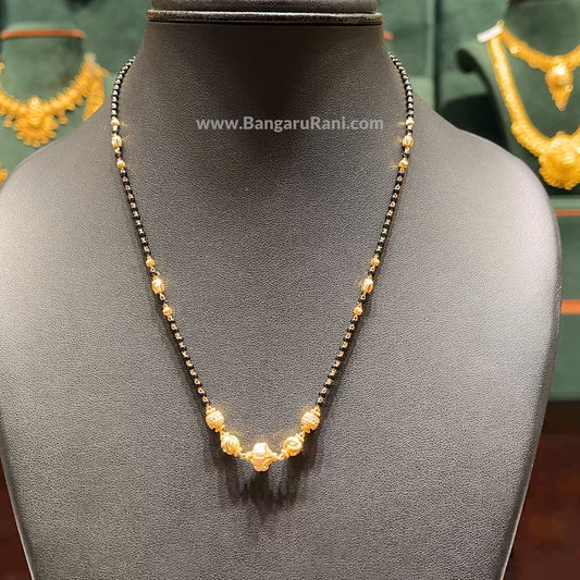 CMR 7.489gms SHORT BLACK BEADS 22K Yellow Gold