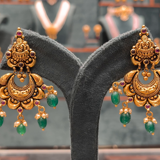 CMR 13.176gms EARRINGS 22K Antique