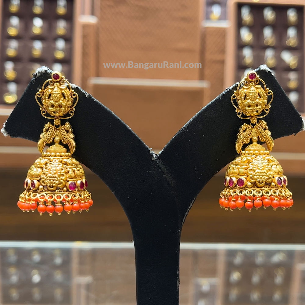 CMR 17.548gms EARRINGS 22K Antique