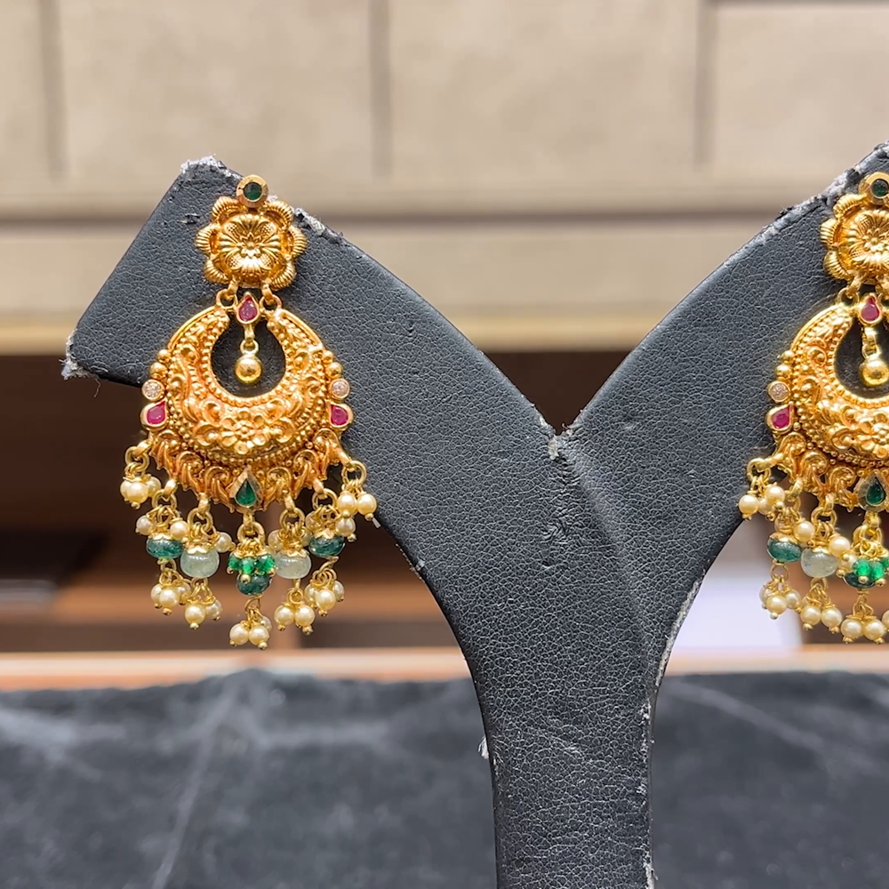 Chennai Shopping Mall 12.79gms EARRINGS 22K Antique