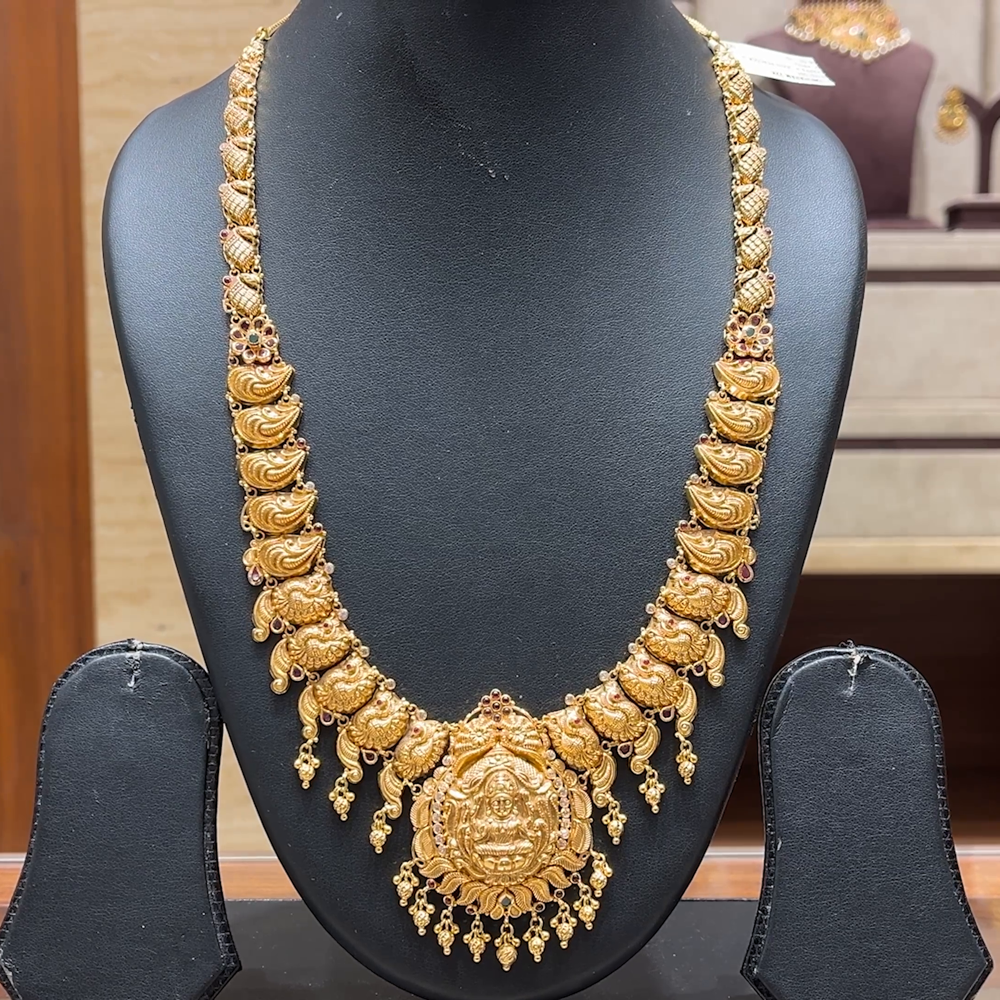 Chennai Shopping Mall 42.852gms HARAMS 22K Antique