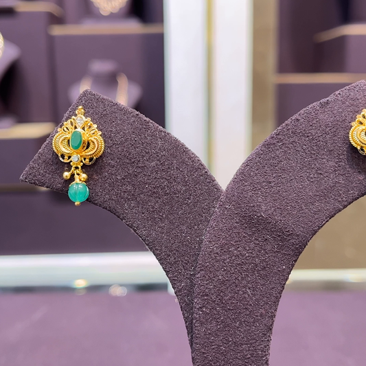 CMR 3.098gms EARRINGS 22K Yellow Gold