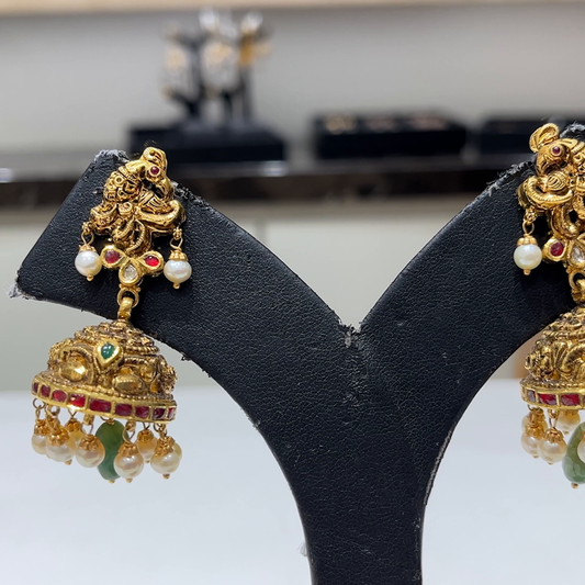 MUKUNDA JEWELLERS 24.138gms EARRINGS 22K Antique