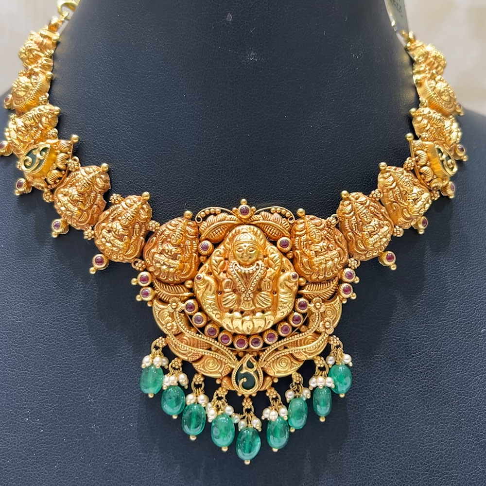 MUKUNDA JEWELLERS 23.586gms NECKLACE 22K Antique