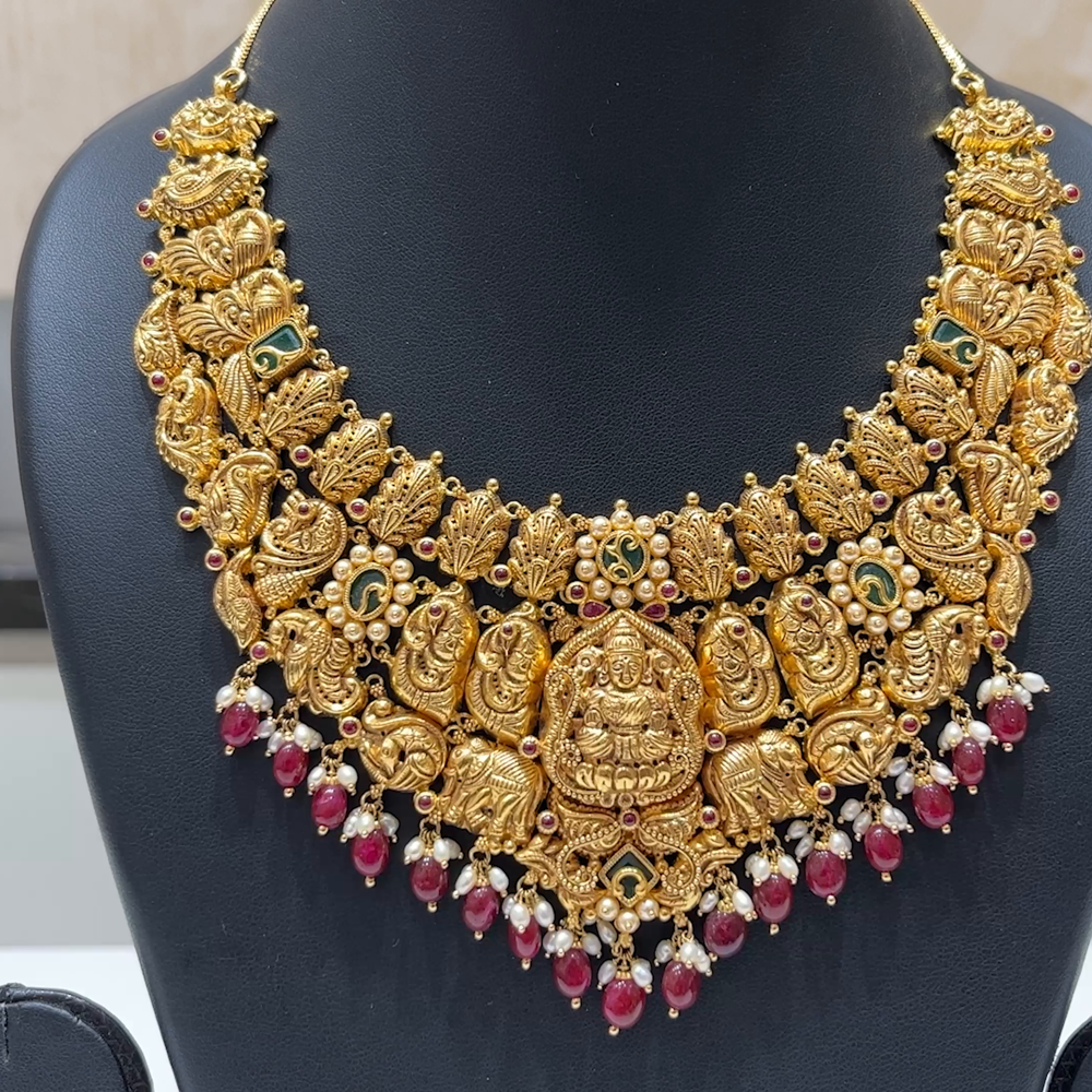 MUKUNDA JEWELLERS 56.286gms NECKLACE 22K Antique