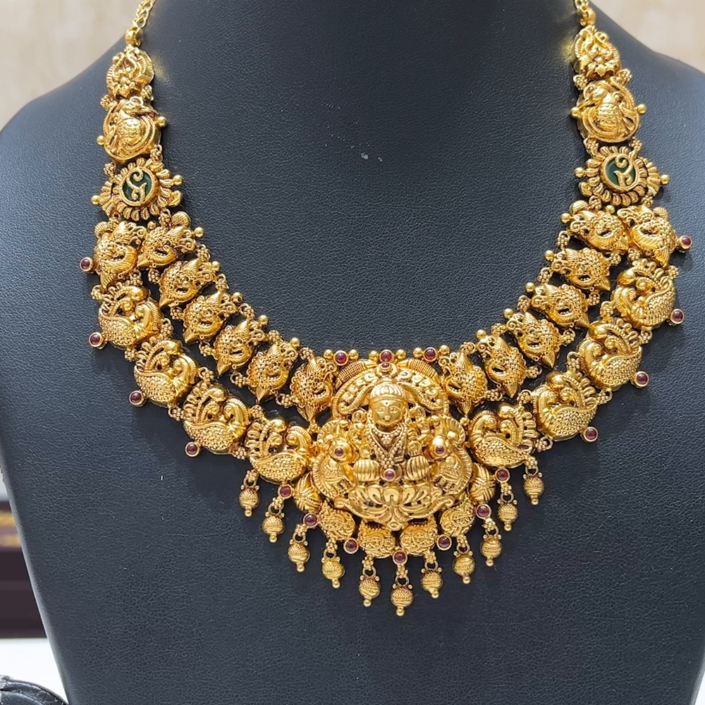 MUKUNDA JEWELLERS 39.069gms NECKLACE 22K Antique