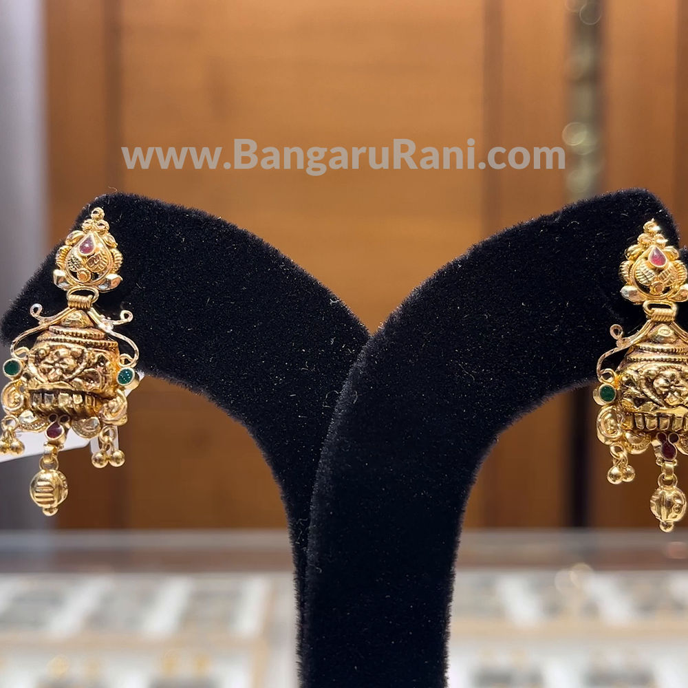 Chennai Shopping Mall 5.818gms EARRINGS 22K Nakshi