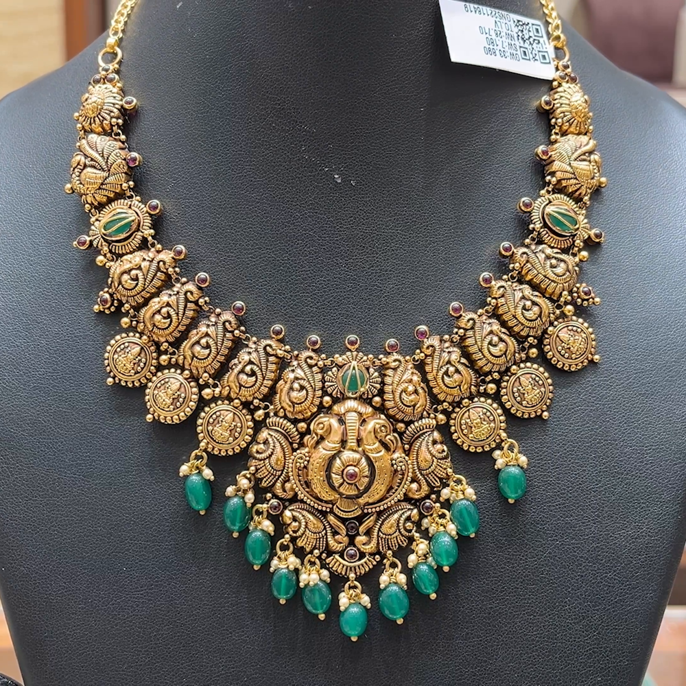 Chennai Shopping Mall 26.71gms NECKLACE 22K Antique