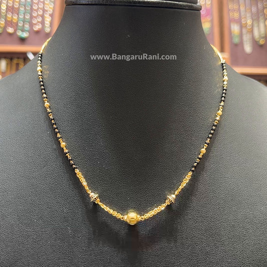 CMR 6.382gms SHORT BLACK BEADS 22K Yellow Gold