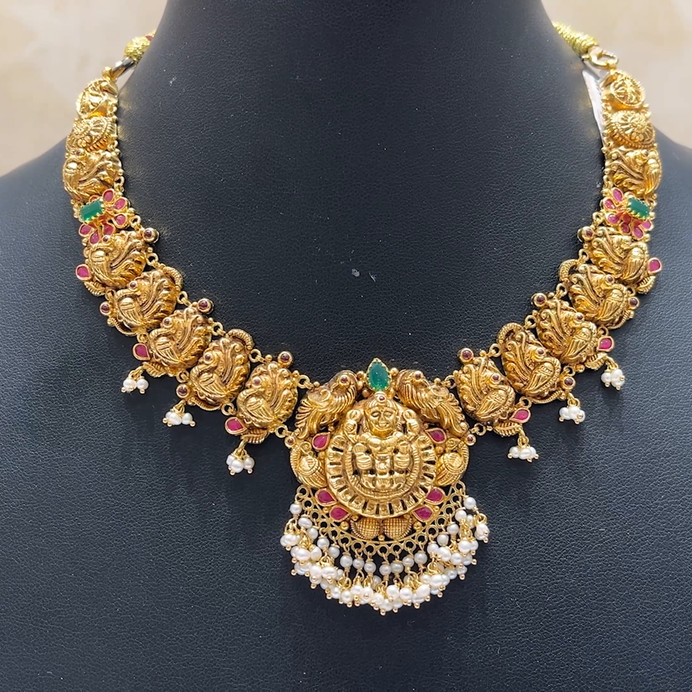 MUKUNDA JEWELLERS 24.46gms NECKLACE 22K Antique