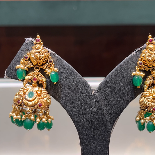 CMR 21.531gms EARRINGS 22K Antique