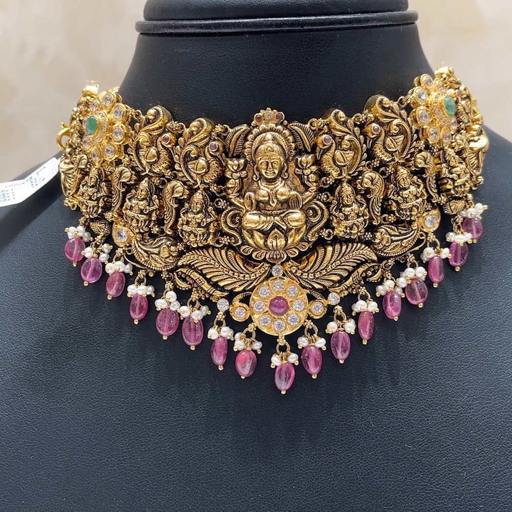 MUKUNDA JEWELLERS 42.99gms CHOKER 22K Nakshi