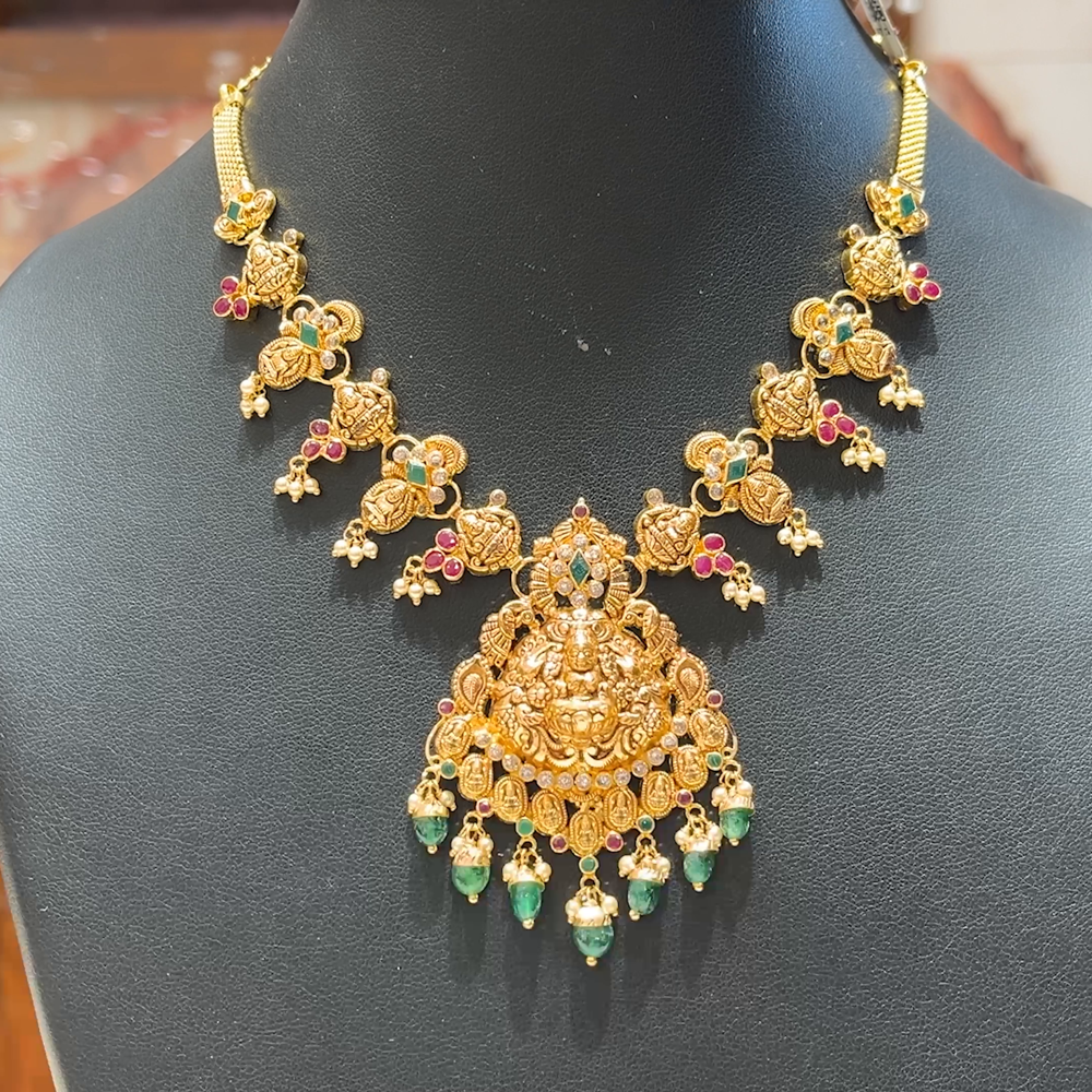 MUKUNDA JEWELLERS 23.398gms NECKLACE 22K Antique