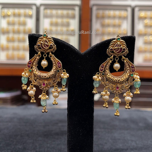 14.528gms EARRINGS 22K Antique